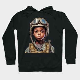 Military Minded Street Soldier Urban Warrior Black Boy Hoodie